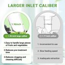 Ver imagem 6 de Amzchef Juicer Centrífuga com Triturador Espiral, Motor Silencioso (pálido)