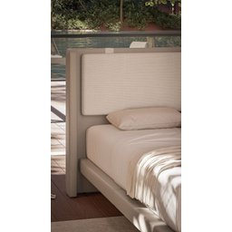 Cama King Size com Visual Flutuante Firme Cabeceira Estofada para Quarto Requinte de Alto Padrão - 3