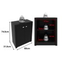 Ver imagem 3 de Balcão Escritório com 2 Portas Multimóveis Vcr25013 Preto