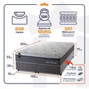 Ver imagem 3 de Conjunto Cama Box Super King c/ Molas Ensacadas Benton Cinza 193x203x71