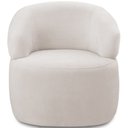 Ver imagem 3 de Kit 2 Poltronas Giratórias Sala de Estar Living Orgânico Carmen F04 Bouclê Cru - Lyam Decor