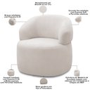 Ver imagem 4 de Kit 2 Poltronas Giratórias Sala de Estar Living Orgânico Carmen F04 Bouclê Cru - Lyam Decor