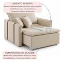 Ver imagem 5 de Poltrona de Amamentação Retrátil Base Madeira Maciça Encanto