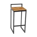 Ver imagem 2 de Conjunto Mesa Bistrô Industrial 1,20m Teca com 4 Banquetas Industrial Taburete