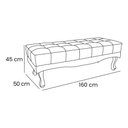 Ver imagem 4 de Recamier Villach Estofado 1.60 para Cama Casal Veludo Cinza Bz Home Decor