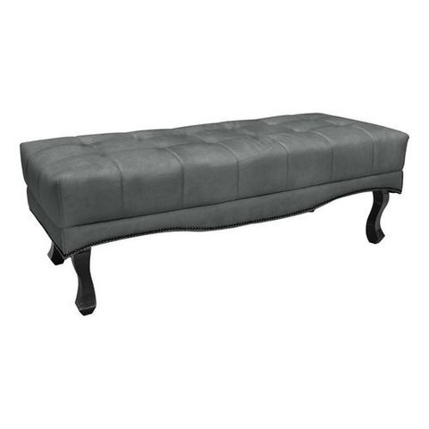 Recamier Villach Estofado 1.60 para Cama Casal Veludo Cinza Bz Home Decor