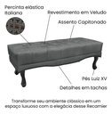 Ver imagem 3 de Recamier Villach Estofado 1.60 para Cama Casal Veludo Cinza Bz Home Decor