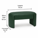 Ver imagem 2 de Recamier Decorativo Puff Fly 75cm Cama Solteiro Estofados:Verde/Courino Sintético