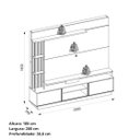 Ver imagem 2 de Estante Home para Tv 70" Martino com Led Cedro Bali Dj Móveis