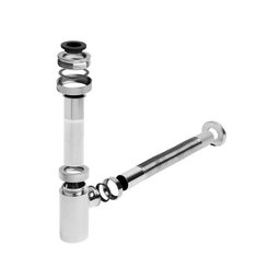 Sifão Metálico Flexível com Copo para Banheiro Line Cromado - 4
