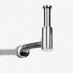 Sifão Metálico Flexível com Copo para Banheiro Line Cromado - 6