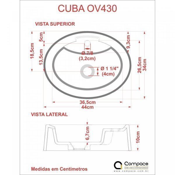 Kit Cuba OV43 com Válvula Click 1 Polegada G e Sifão Cromado e Flexível Compace - 7