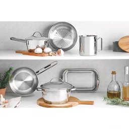 Caçarola Funda Tramontina Allegra em Aço Inox com Fundo Triplo 20 Cm 3,1 L Tramontina - 6