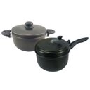 Ver imagem 1 de Kit Panela Pipoqueira de Alumínio Antiaderente 3,6L + Panela Banho Maria 4 Peças