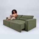 Ver imagem 5 de Sofa Cama 200cm Retratil e Reclinavel 3 Lugares Nepal