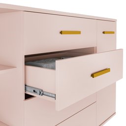 Cômoda Infantil com Cantoneira e 4 Gavetas 100% Mdf New Lorena Rosê - Phoenix Phoenix Baby - 9