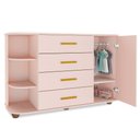 Ver imagem 7 de Cômoda Infantil com Cantoneira e 4 Gavetas 100% Mdf New Lorena Rosê - Phoenix Phoenix Baby
