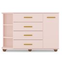 Ver imagem 6 de Cômoda Infantil com Cantoneira e 4 Gavetas 100% Mdf New Lorena Rosê - Phoenix Phoenix Baby