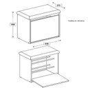 Ver imagem 3 de Sapateira Puff Baú Organizador de Calçados 65cm Branco Móbile