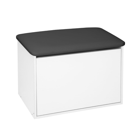 Sapateira Puff Baú Organizador de Calçados 65cm Branco Móbile