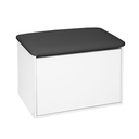 Ver imagem 1 de Sapateira Puff Baú Organizador de Calçados 65cm Branco Móbile