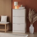 Ver imagem 7 de Sapateira Vertical Branca 3 Portas Basculantes 20 Pares Compacta Moderna