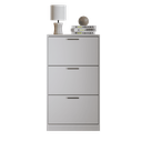Ver imagem 2 de Sapateira Vertical Branca 3 Portas Basculantes 20 Pares Compacta Moderna