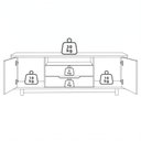Ver imagem 4 de Rack Bancada para TV 70 pol 2 Portas 180 cm Cedro Off White Dcasa