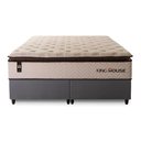 Ver mais imagens de Conjunto Cama Box Queen c/ Molas Ensacadas Quartzo Cinza 158x198x71