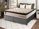 Ver imagem 1 de Conjunto Cama Box Queen c/ Molas Ensacadas Quartzo Cinza 158x198x71