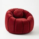 Ver imagem 4 de Poltrona Decorativa Concha c/Almofada Veludo Vermelho - Montanaris Decor