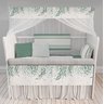 Kit Berço Enxoval de Bebê Folhas Verdes Jardim - 1