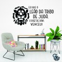 Ver imagem 1 de Adesivo de Parede Leão da Tribo de Judá Versículos da Bíblia