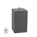 Ver imagem 2 de Lixeira Quadrada de Piso Cinza Claro Banheiro Lavabo 5,5l Tampa C/puxador Resina de Poliéster