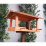 Casinha Passarinho Comedouro Tratador Madeira Bandeja 34x50 - 5