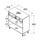 Ver imagem 5 de Aparador Buffet Ditália 2 Gavetas 2 Portas R-629 Cor:Branco