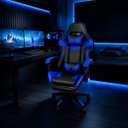 Ver imagem 1 de Cadeira Gamer Stillus Reclinável 120° com Apoio para Os Pés e Cabeça Azul