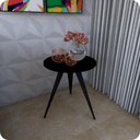 Ver imagem 1 de Mesinha Lateral De Canto Para Sala e Quarto Redonda P.P