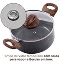 Ver imagem 2 de Conjunto de Panelas Antiaderente de Indução Ceramic Life Smart Plus Granito 5 Peças - Brinox 4774