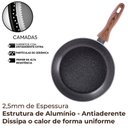 Ver imagem 5 de Conjunto de Panelas Antiaderente de Indução Ceramic Life Smart Plus Granito 5 Peças - Brinox 4774