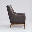 Ver imagem 4 de Poltrona Dekorien Juliet Linho Mescla Marrom Alto Acabamento