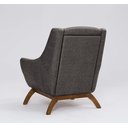 Ver imagem 5 de Poltrona Dekorien Juliet Linho Mescla Marrom Alto Acabamento