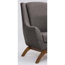 Ver imagem 6 de Poltrona Dekorien Juliet Linho Mescla Marrom Alto Acabamento