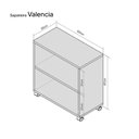 Ver imagem 2 de Sapateira Valencia sem Porta 1 Prateleira 50cm MDP Preto Mercado Das Prateleiras