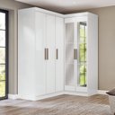 Ver imagem 1 de Guarda-Roupa Modulação 2 Portas com Espelho Paris Branco