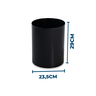 Lixeira Jsn Plástica 12l sem Tampa - Preto - 2