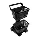 Ver imagem 1 de Carrinho de Compras Preto com Cestos D-500 12kg Removíveis Preto - Dellaplast