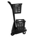 Ver imagem 2 de Carrinho de Compras Preto com Cestos D-500 12kg Removíveis Preto - Dellaplast