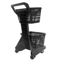 Ver imagem 3 de Carrinho de Compras Preto com Cestos D-500 12kg Removíveis Preto - Dellaplast