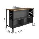 Ver imagem 6 de Mesa Bancada Gourmet Industrial 127cm P1034 Mel/grafite